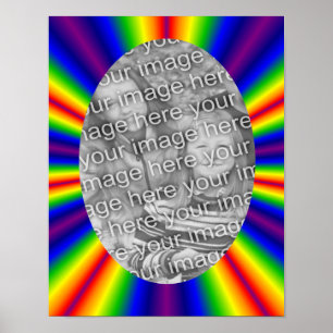 Rainbow Rays Ram Skapar ditt eget foto Poster