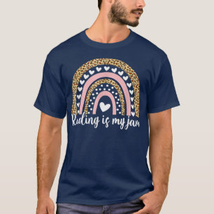 Rainbow Reading är min Sylt Read Teacher Funny Bok T Shirt