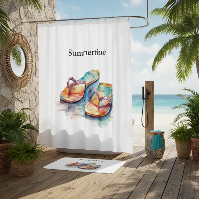 Rainbow Reef Flip Flops, anpassad Badrumsmatta (Skapare uppladdad)