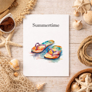 Rainbow Reef Flip Flops, skräddarsydda Vykort