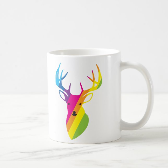 Rainbow Reindeer Kaffemugg (Höger)