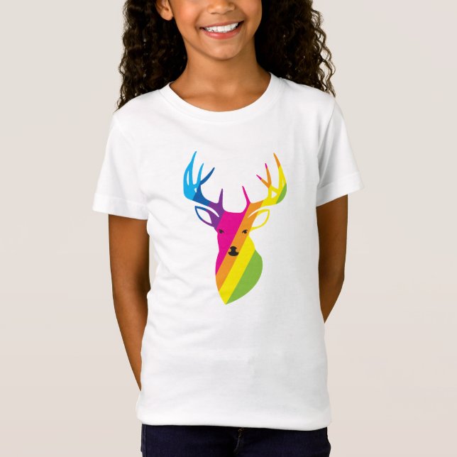 Rainbow Reindeer T-shirt (Framsida)
