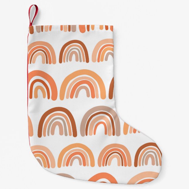 Rainbow Reverie: Vintage Vibrance Liten Julstrumpa (Framsidan)