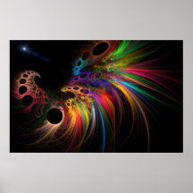 Rainbow Rhino Fractal Art
