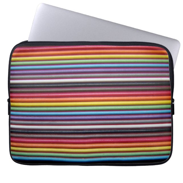 Rainbow Ribbon Cable Laptop sleeve (Framsidan)