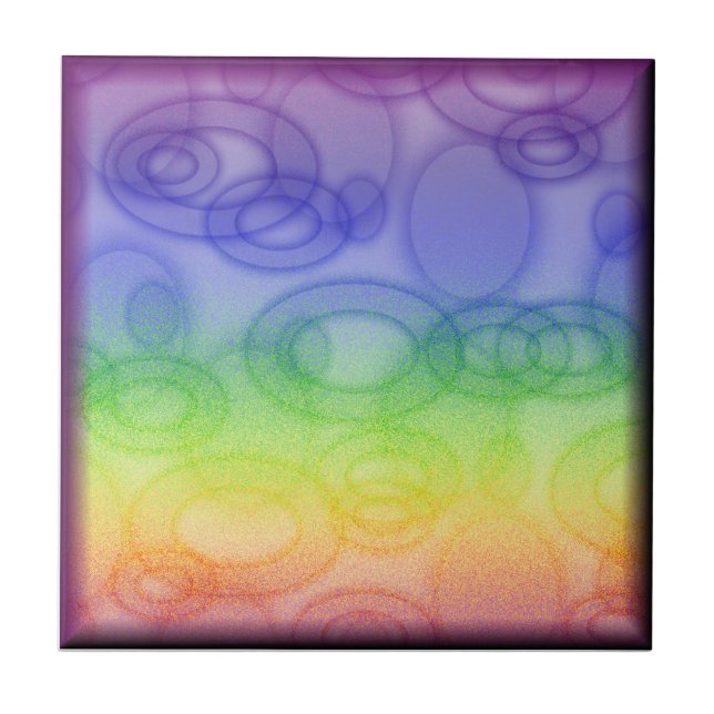 Rainbow Ringar Kakelplatta (Framsidan)