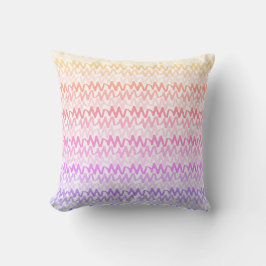 Rainbow Ripple Mönster Pastel Modern Kudde