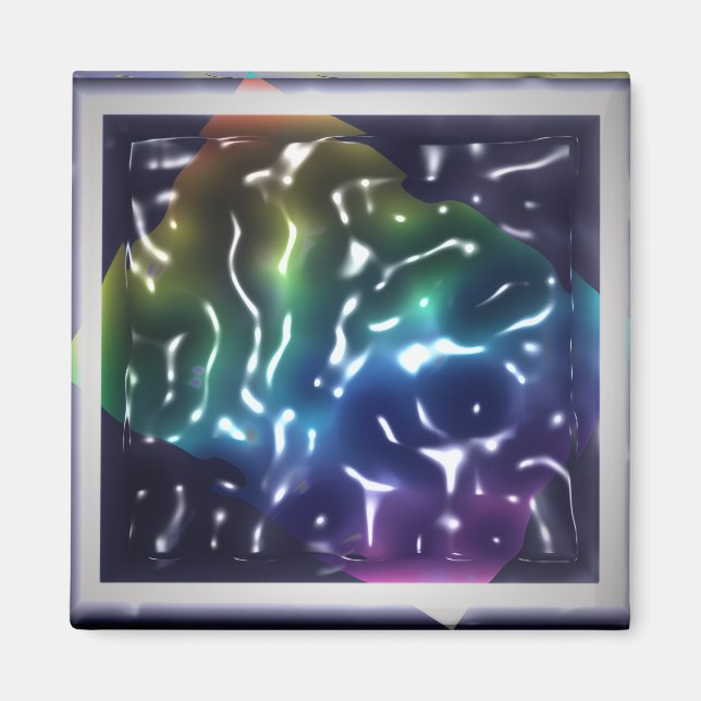 Rainbow Ripples sura vätske-Post-it-lapp Magnet (Framsidan)