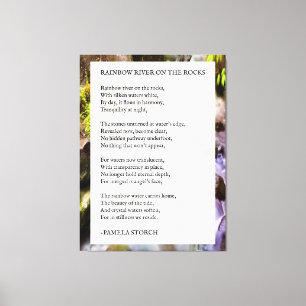 Rainbow River på Dikt Sten av Pamela Storch Canvastryck