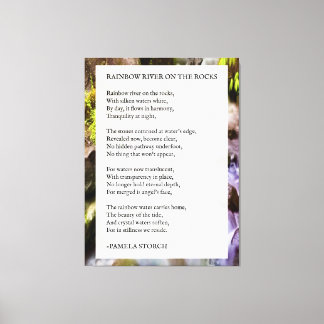 Rainbow River på Dikt Sten av Pamela Storch Canvastryck
