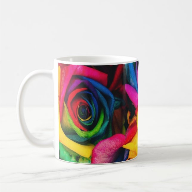 Rainbow Ro Bouquet Kaffemugg (Vänster)