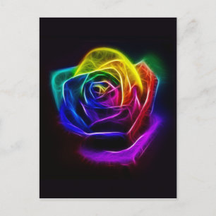 Rainbow Ro Fractal Vykort