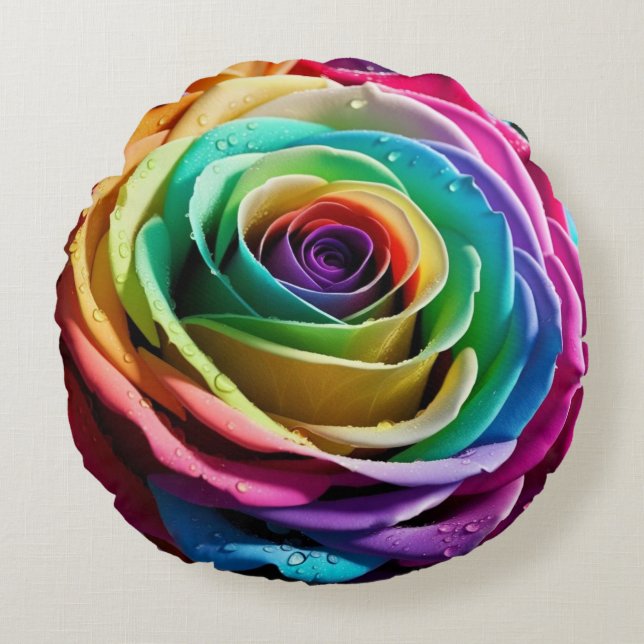 Rainbow Ro Rund Kudde (Framsidan)