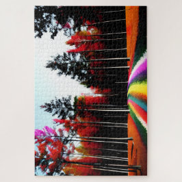 Rainbow Road through Enchanted Autumn Forest Pussel