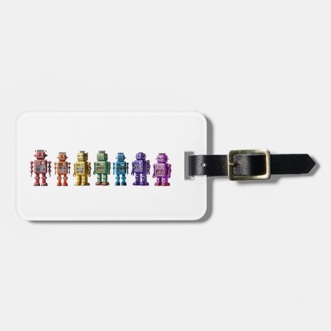 Rainbow Robots Bagagebricka (Horisontell Framsida)
