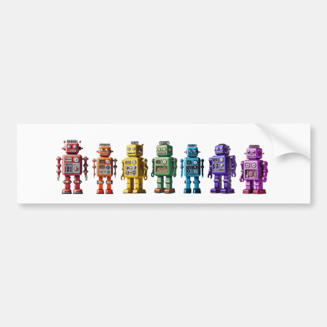Rainbow Robots Bildekal (Framsidan)