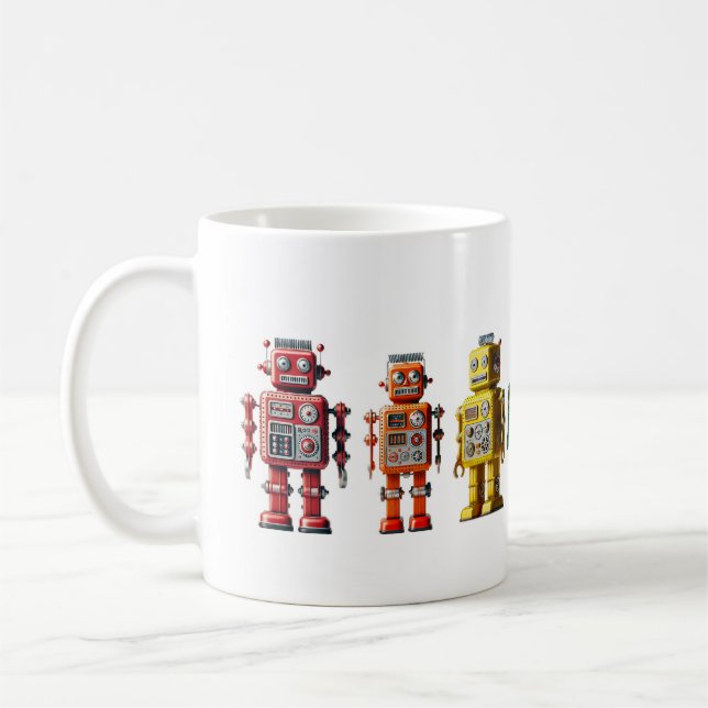 Rainbow Robots Kaffemugg (Vänster)