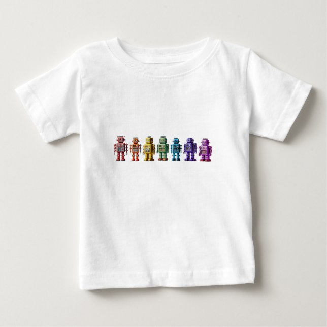 Rainbow Robots T Shirt (Framsida)