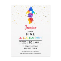 Rainbow Rocket Frakt Rymden Födelsedagsfest