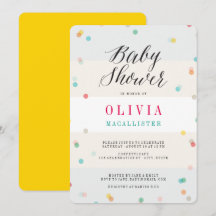 Rainbow Roligt Confetti Modern Chic Cute Baby Show