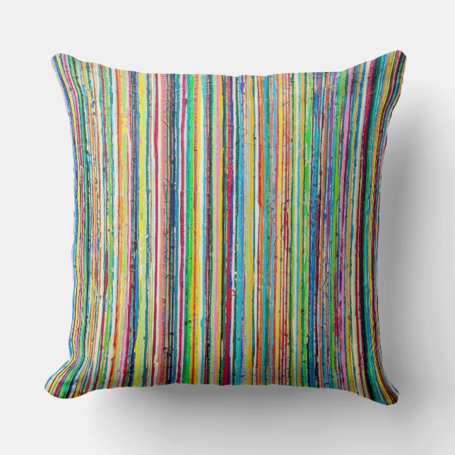 Rainbow Roll 20 x 20 Poly Dekorativ kudde (Framsida)