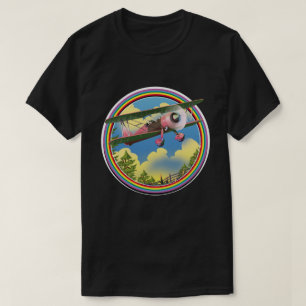 Rainbow Rosa Bi flygplan logotyp T Shirt