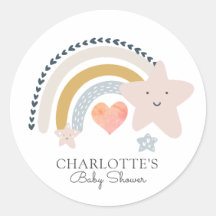 Rainbow Rosa Heart Girl Baby Shower