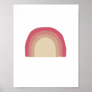 Rainbow Rosa Ombre Painting Nursery Art Poster