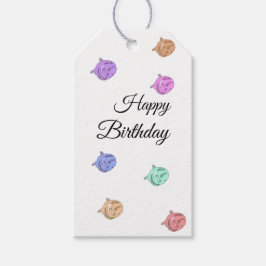 Rainbow Roses Happy Birthday Presentetikett