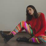 Rainbow Rosett band Leggings - Roligt<br><div class="desc">Hela färg av regnbågen i rosett band på ditt vackra ben. Färgfull,  uppmärksam på att få,  energetisk och roligt. Se upp på flygplansklassen,  här kom!</div>