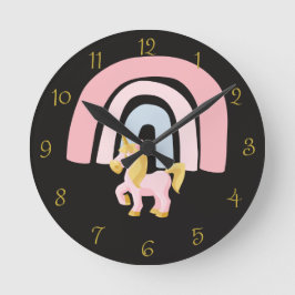 Rainbow Round Clock Rund Klocka