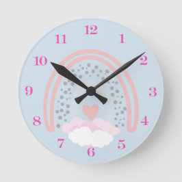 Rainbow Round Clock Rund Klocka