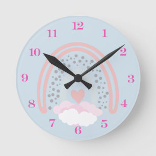 Rainbow Round Clock Rund Klocka