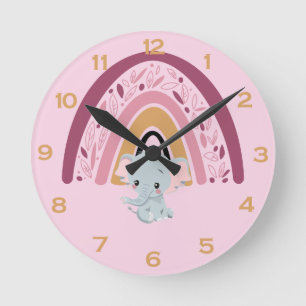 Rainbow Round Clock Rund Klocka