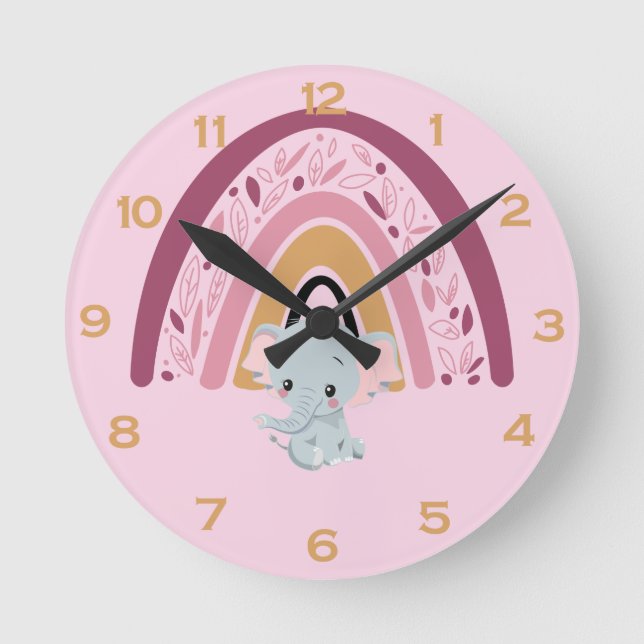 Rainbow Round Clock Rund Klocka (Framsida)