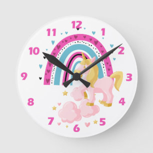 Rainbow Round Clock Rund Klocka
