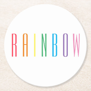 RAINBOW Round Papper Underlägg Rund