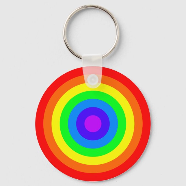 Rainbow Roundel Nyckelring (Framsida)