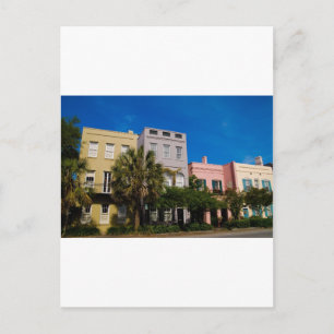 Rainbow Row Charleston, SC Vykort