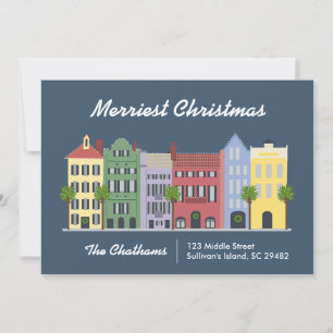 Rainbow Row Charleston South Carolina Card Julkort