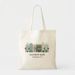 Rainbow Row Charleston South Carolina Tote Bag Tygkasse