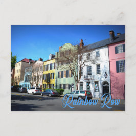 Rainbow Row, Charleston South Carolina Vykort