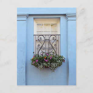 Rainbow Row Flower Box, Charleston, SA. Vykort