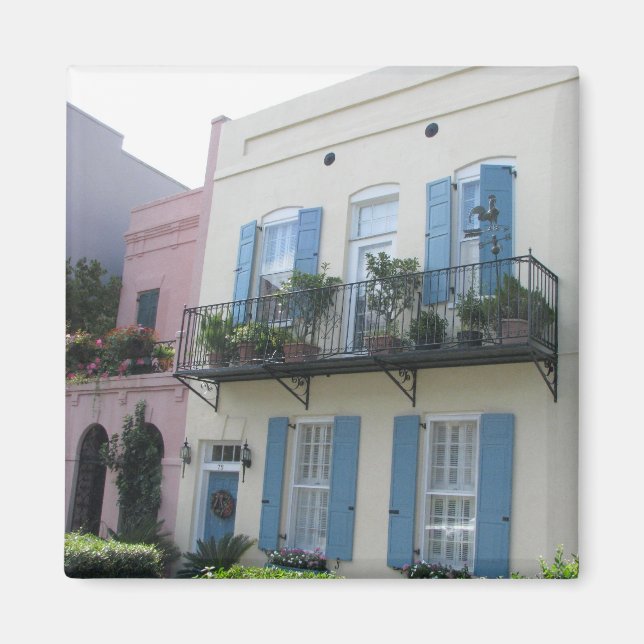 Rainbow Row Houses, Charleston SC Magnet (Framsidan)