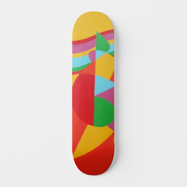 Rainbow Rush Abstract Skateboard (Framsida)