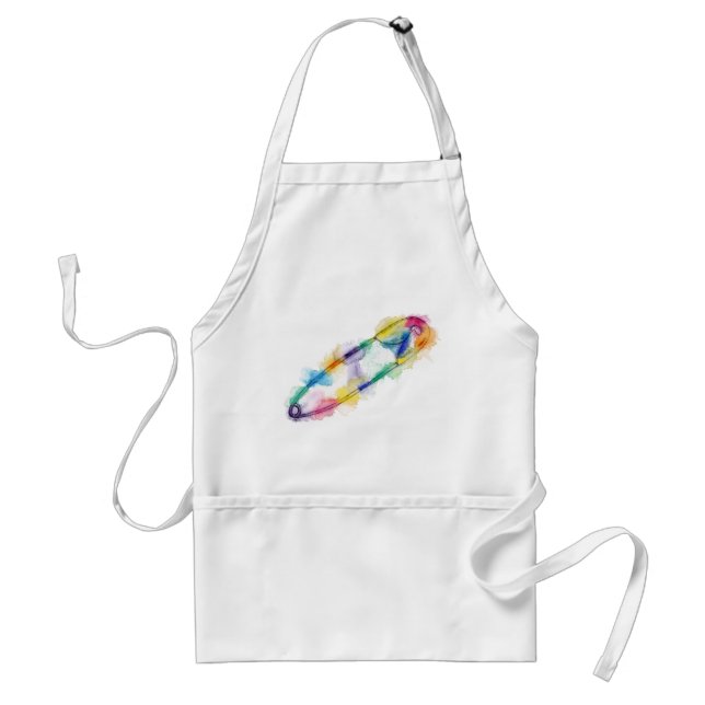 Rainbow Safety Pin Apron Förkläde (Framsidan)