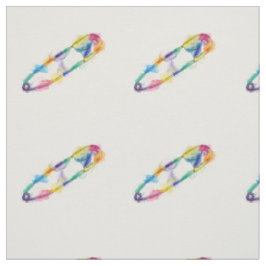 Rainbow Safety Pin Fabric Tyg