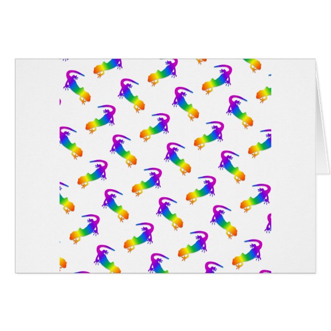 Rainbow Salamander Hälsningskort (Framsidan Horizontal)
