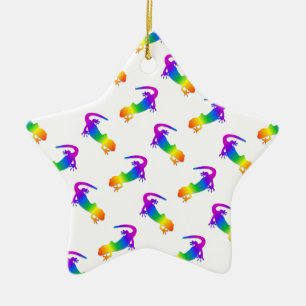 Rainbow Salamander Julgransprydnad Keramik