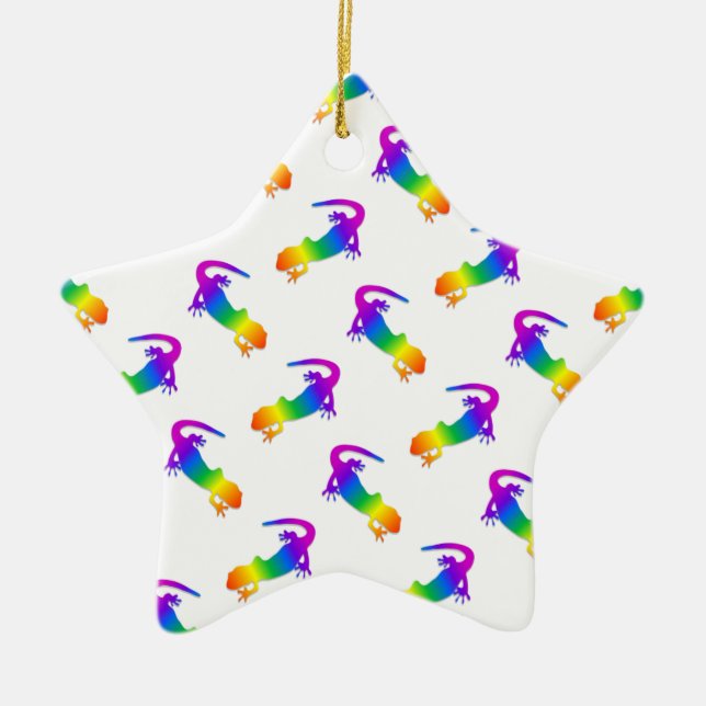 Rainbow Salamander Julgransprydnad Keramik (Framsidan)
